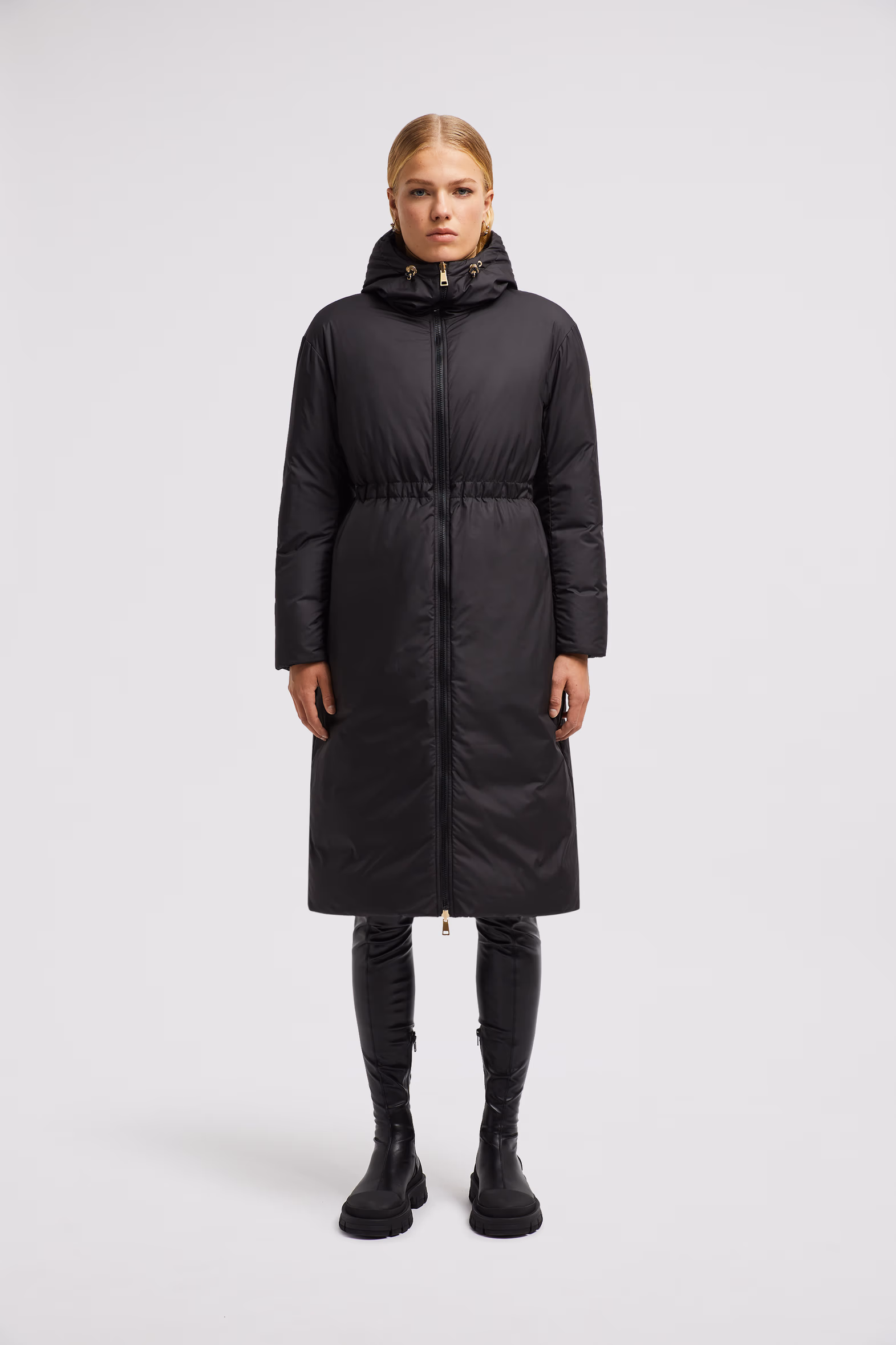 Plumífero largo con capucha reversible Boulogne Mujer Negro Moncler 3
